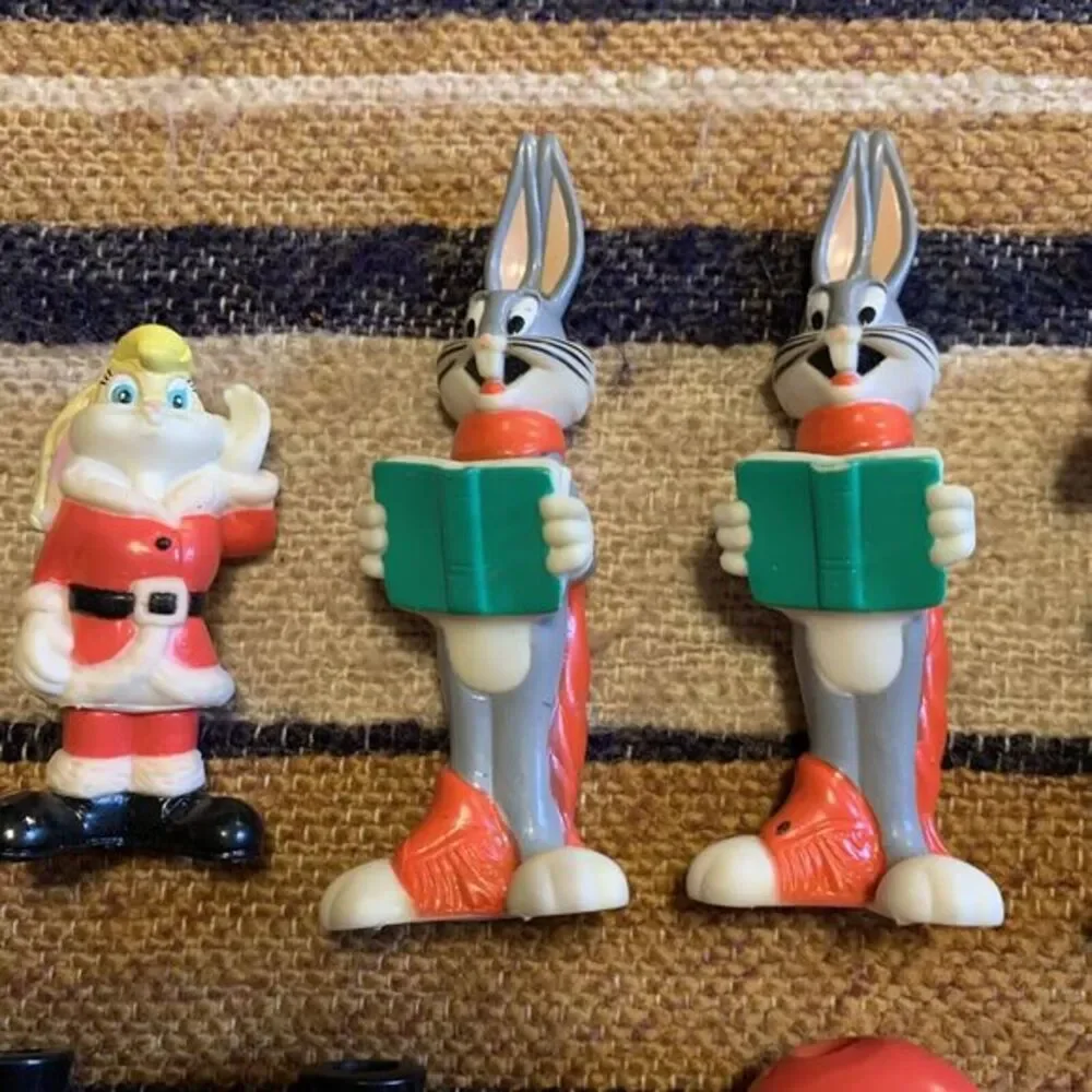Vtg 1997 Looney Tunes Christmas String Light‎ Covers Tweety Bugs Bunny Taz Lola